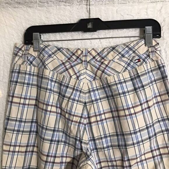 Tommy Hilfiger Plaid Chino Cropped Pants Size 8 - Picture 6 of 8